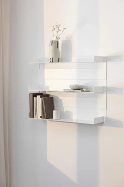 Outlet Metallbude Wandregal Aris Weiß