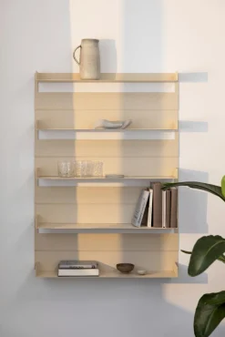 New Metallbude Wandregal Aris Cashew