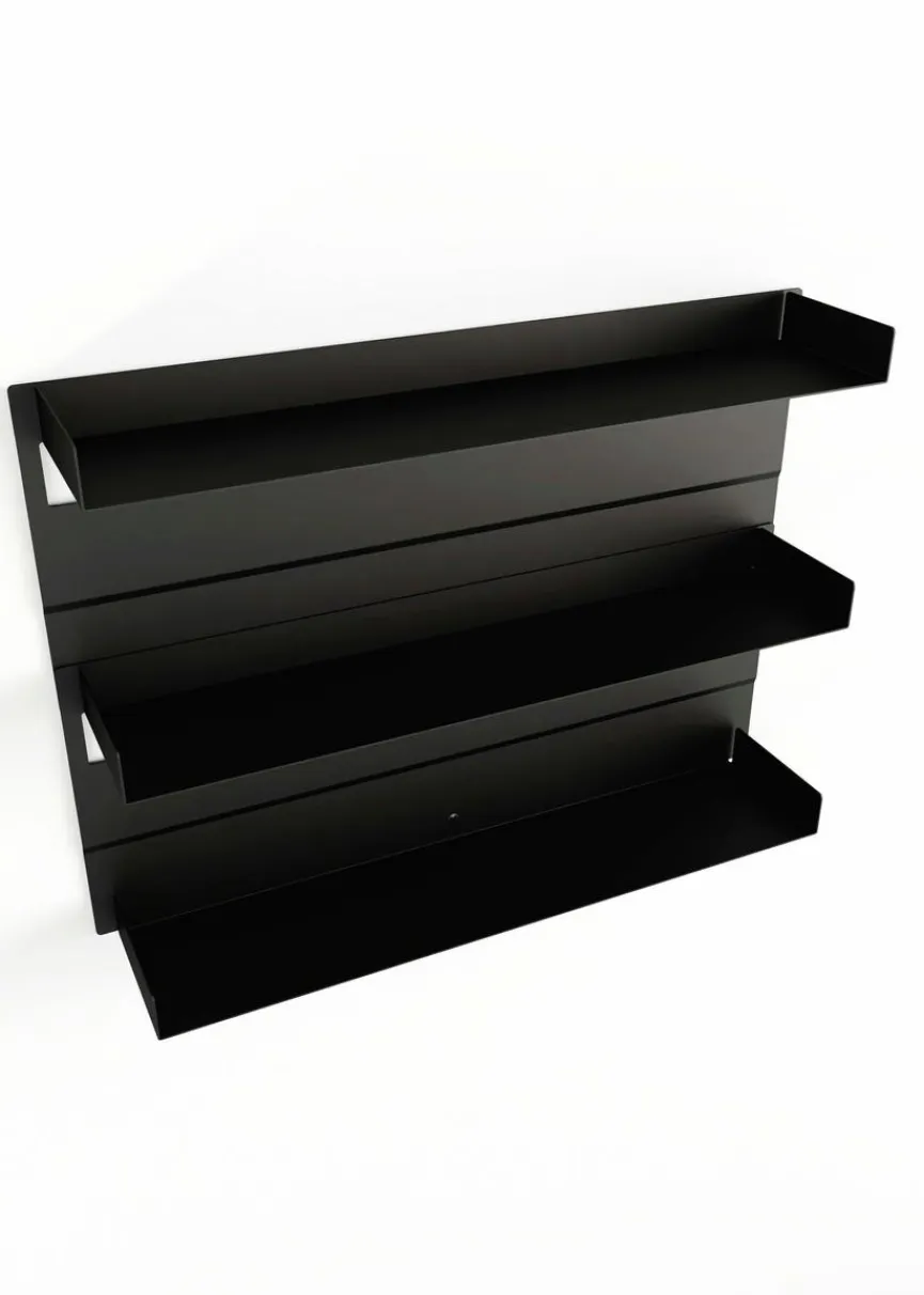 Discount Metallbude Wandregal Aris Schwarz