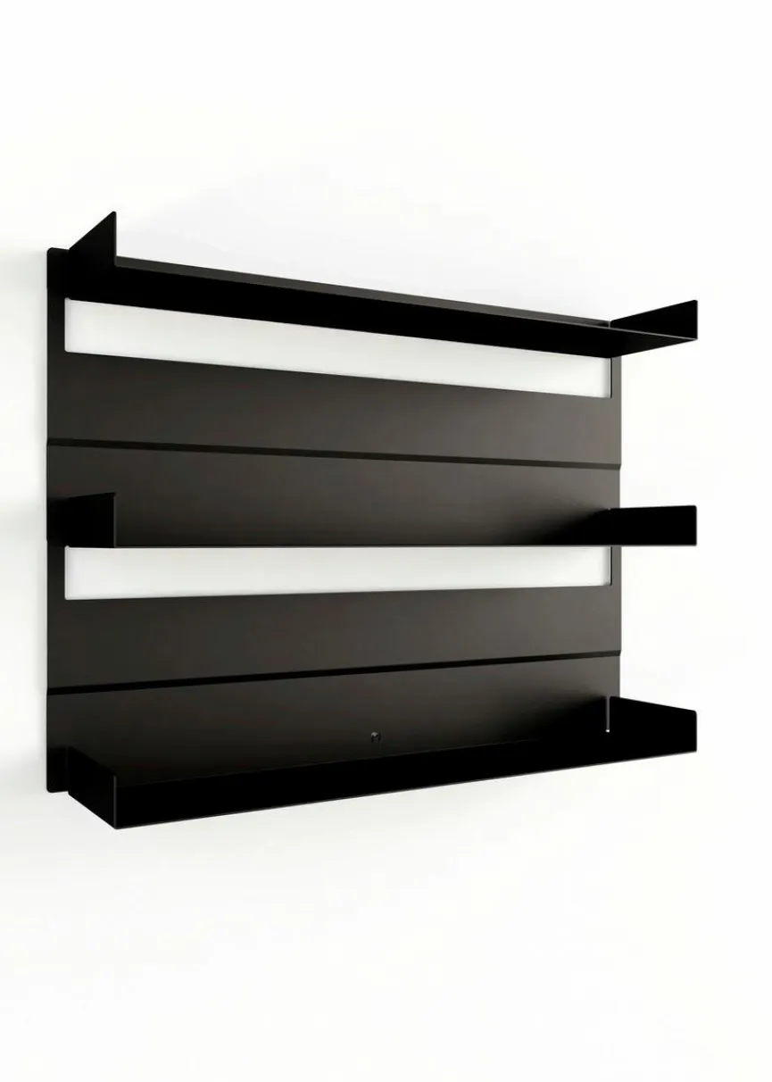 Discount Metallbude Wandregal Aris Schwarz