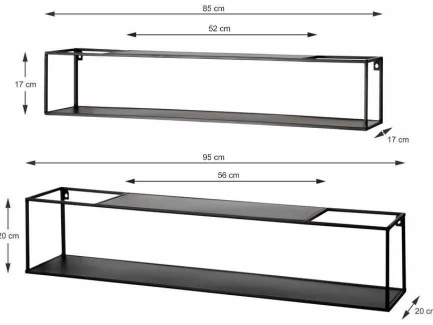 Haku Wandregal 2er-Set Leicester