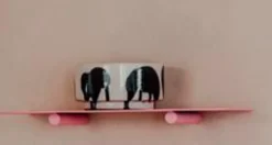 Best Metallbude Wandregal Lenn 40 x 17 Pink