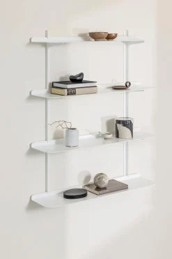 New Metallbude Wandregal Linara Weiß