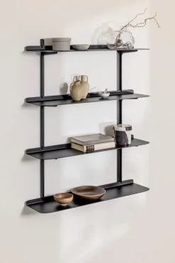 Best Metallbude Wandregal Linara Schwarz