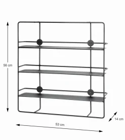 Haku Wandregal Nissedal Schwarz