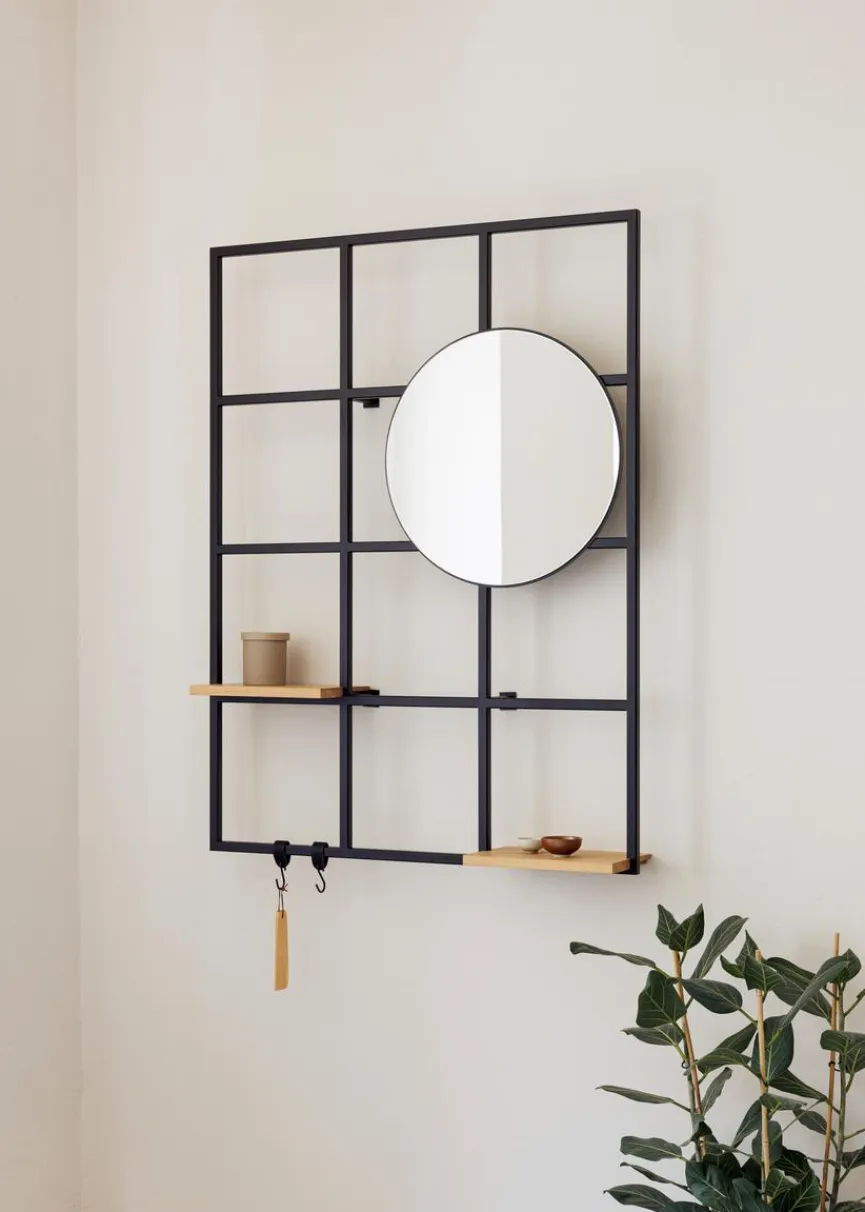 Metallbude Wandregal Rivo Schwarz