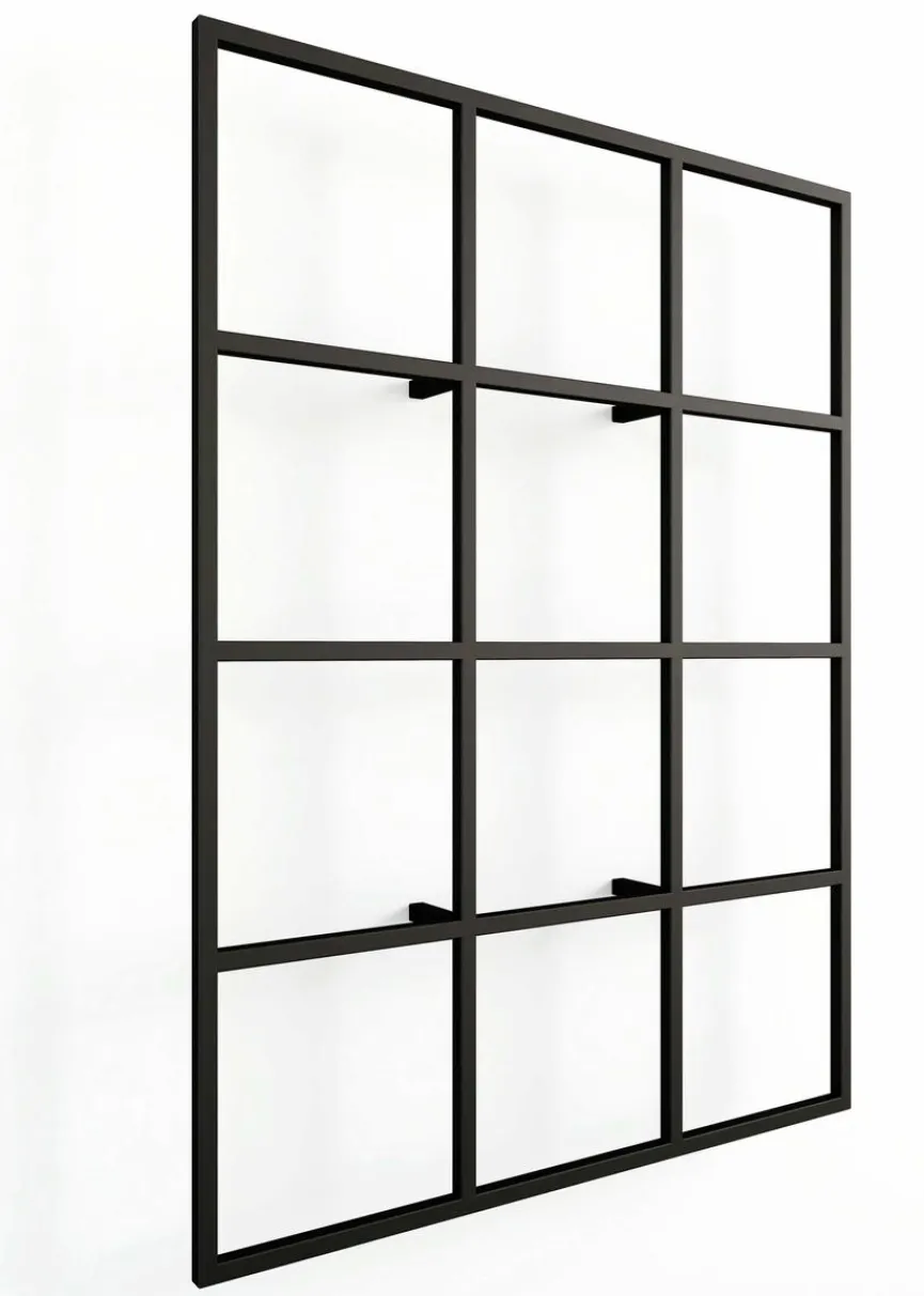 Metallbude Wandregal Rivo Schwarz