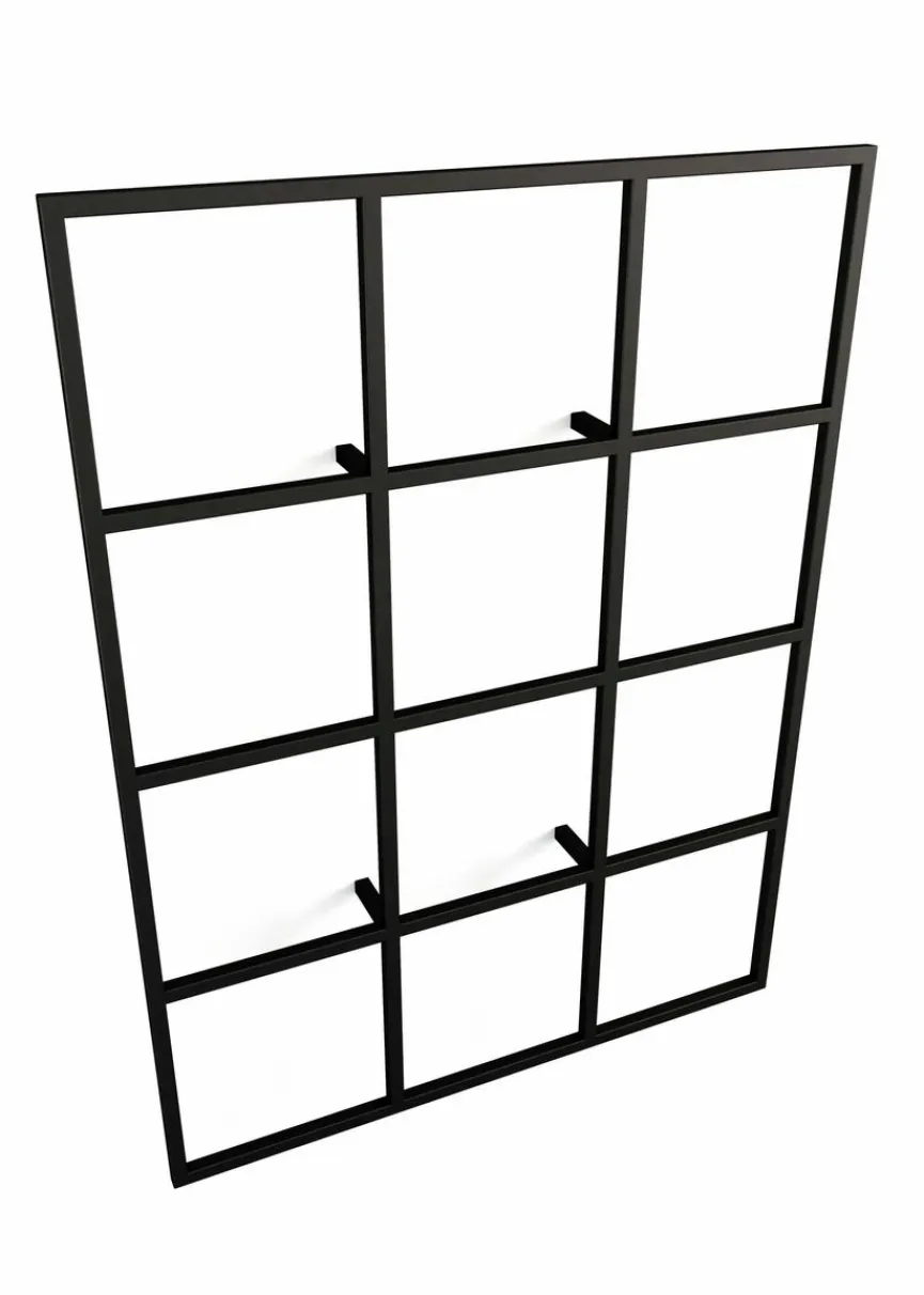 Metallbude Wandregal Rivo Schwarz