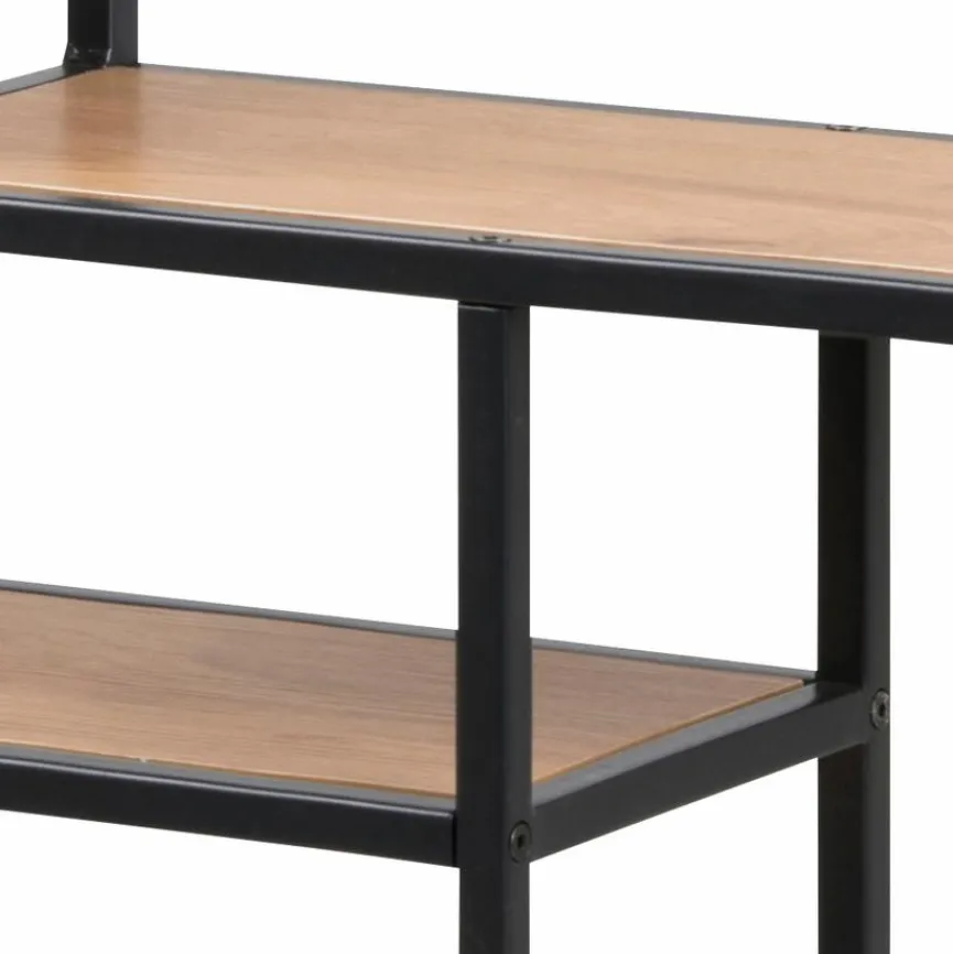 Online Actona Wandregal Seaford Schwarz / Eiche