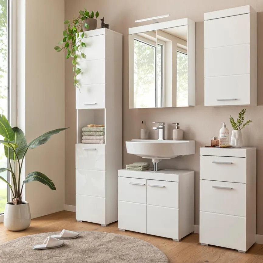 Discount trendteam Waschbeckenunterschrank Amanda Weiß