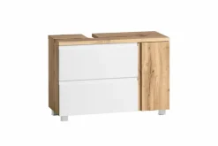 Clearance Held-Möbel Waschbeckenunterschrank Monza Eiche / Weiß