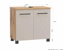 Sale Held-Möbel Waschbeckenunterschrank Paris Kaschmir