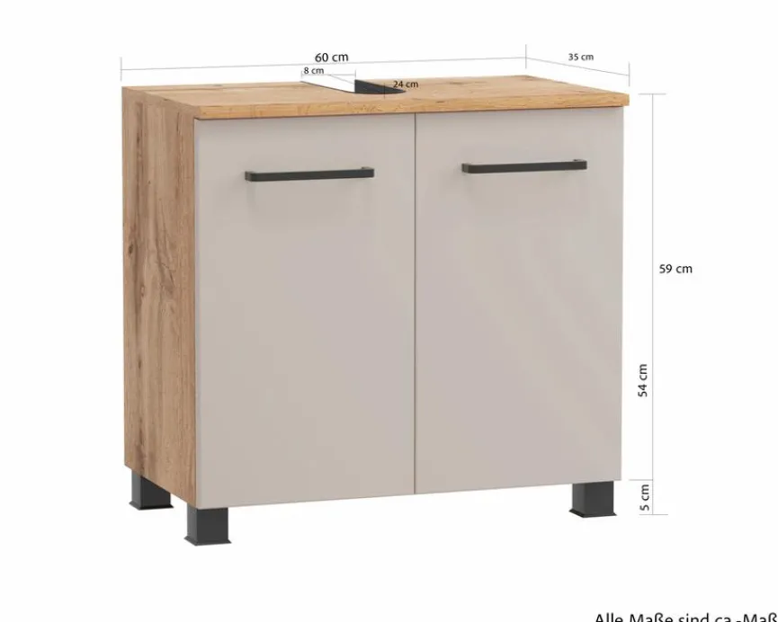 Sale Held-Möbel Waschbeckenunterschrank Paris Kaschmir