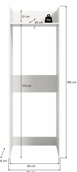 Discount Waschmaschinenschrank Lucca Weiß