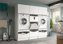 Waschmaschinenschrank Lucca Weiß