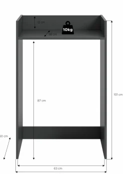 Sale Waschmaschinenumbauschrank Lucca Anthrazit