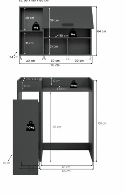 Online Waschmaschinenumbau-Set Lucca Anthrazit