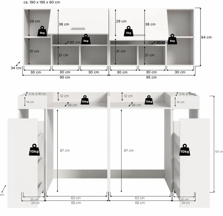 Waschmaschinenumbau-Set Lucca