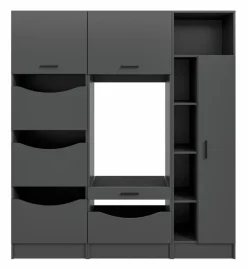 New Waschmaschinenumbau-Set Lucca Anthrazit