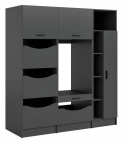 New Waschmaschinenumbau-Set Lucca Anthrazit