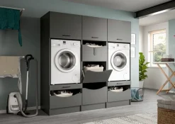 Clearance Waschmaschinenumbau-Set Lucca Anthrazit