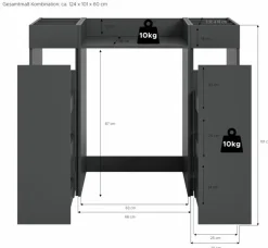 Discount Waschmaschinenumbau-Set Lucca Anthrazit