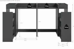 New Waschmaschinenumbau-Set Lucca Anthrazit