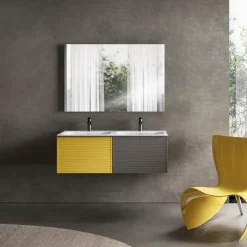 New Waschtischkombination Pixel 12 Gelb / Grau