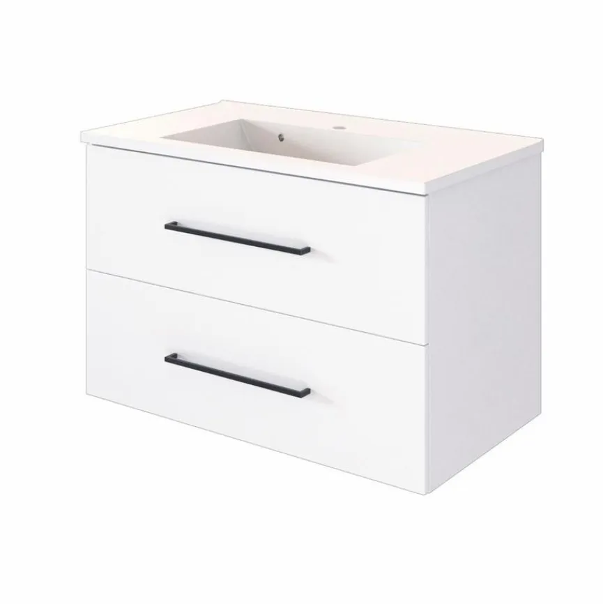 Best Held-Möbel Waschtischunterschrank Chur Weiß