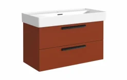 Outlet Held-Möbel Waschtischunterschrank Lima Rot