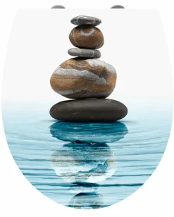 WENKO WC-Sitz Meditation Weiß / Blau