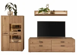 Outlet MCA Wohnwand Alento Eiche