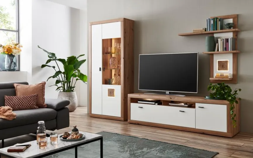 Sale IDEAL Wohnen Wohnwand Borkum Weiß