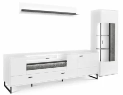 New set one by Musterring Wohnwand Deltona Weiß / Matt