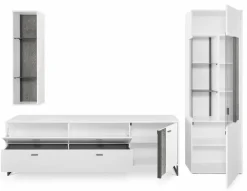 New set one by Musterring Wohnwand Deltona Weiß / Matt