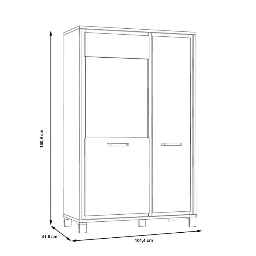 Clearance FORTE Wohnwand Farida Eiche Artisan