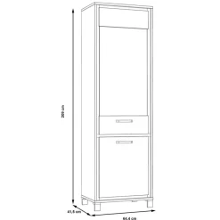 Clearance FORTE Wohnwand Farida Eiche Artisan