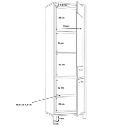 Clearance FORTE Wohnwand Farida Eiche Artisan