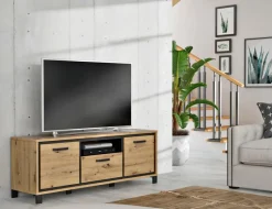 Clearance FORTE Wohnwand Farida Eiche Artisan