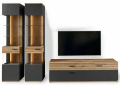 Online set one by Musterring Wohnwand Quincy Anthrazit