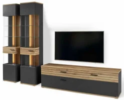 Online set one by Musterring Wohnwand Quincy Anthrazit