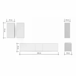 Sale RAUM.FREUNDE Wohnwand Edge Weiß