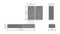 Hot RAUM.FREUNDE Wohnwand Edge Weiß