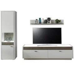 IDEAL Wohnen Wohnwand Manchester 3tlg. Weiß