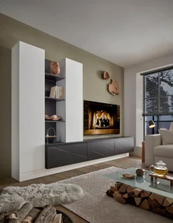 Clearance Wójcik Wohnwand Modesto Alpinweiß