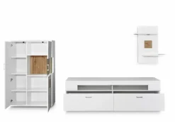 Best IDEAL Wohnen Wohnwand Topeka Weiß / Hochglanz