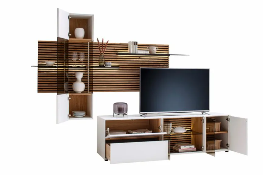 Best SCHÖNER WOHNEN-Kollektion Wohnwand Yonna Weiß