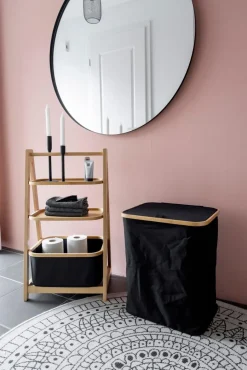 Discount WENKO Wäschekorb Ecori 41 x 50 cm Schwarz