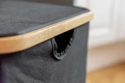 Discount WENKO Wäschekorb Ecori 41 x 50 cm Schwarz