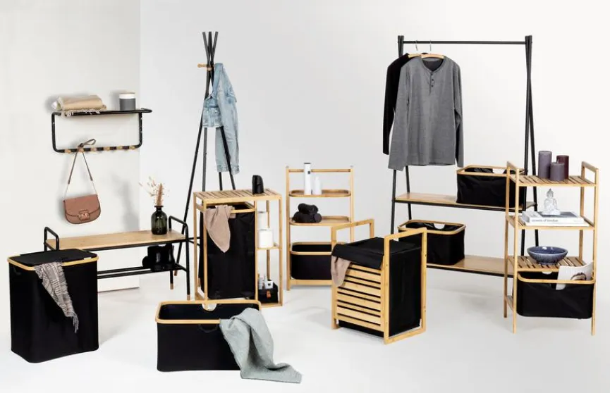 WENKO Wäschekorb Ecori 50 x 70 cm